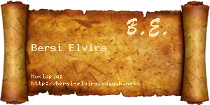 Bersi Elvira névjegykártya